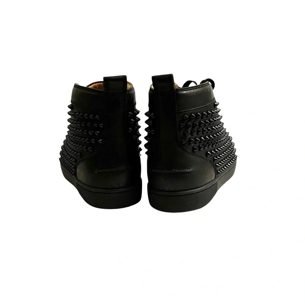 Black Studded High-Top Sneakers - Picture 2 of 7